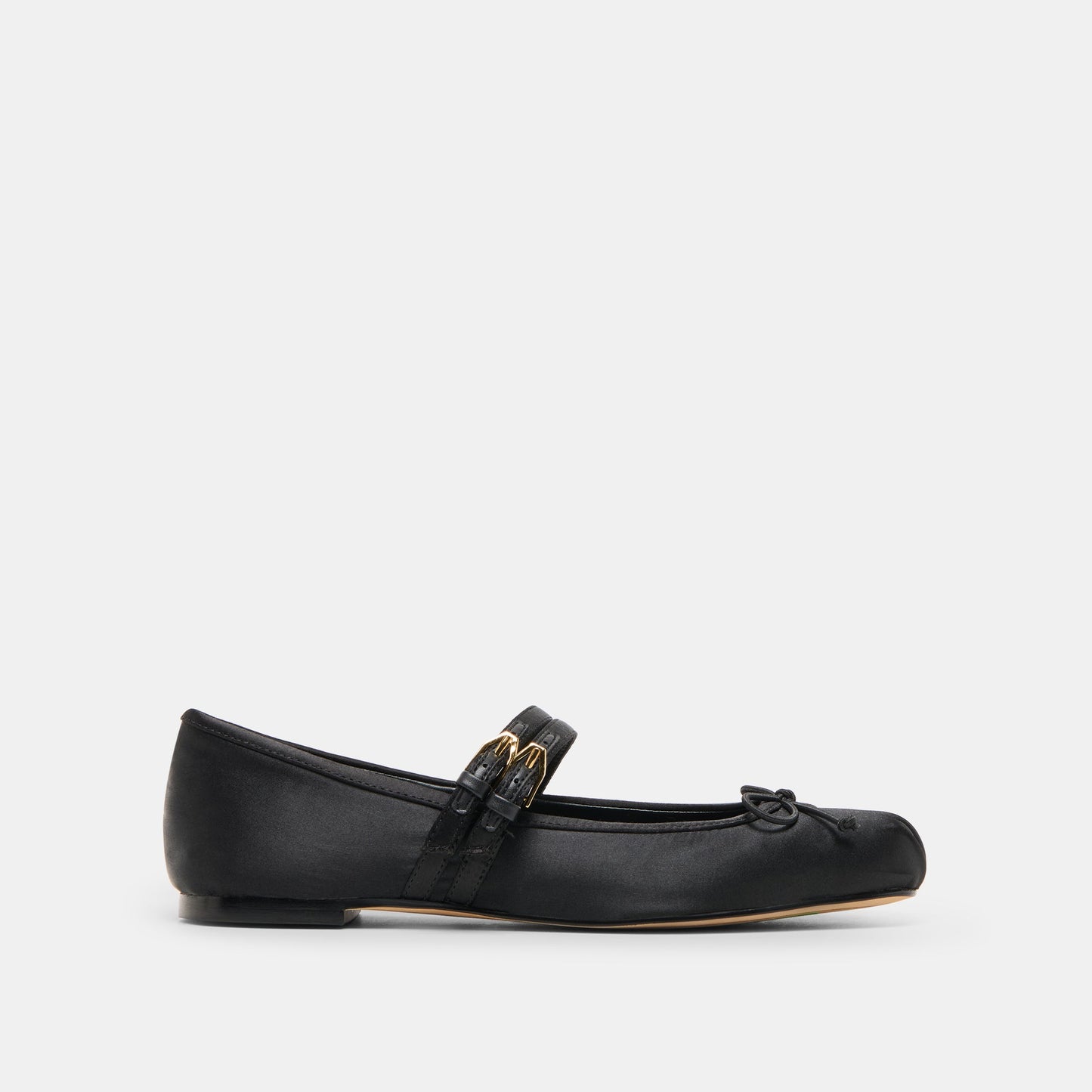 Dolce Vita Gibsen Onyx Satin Ballet Flats