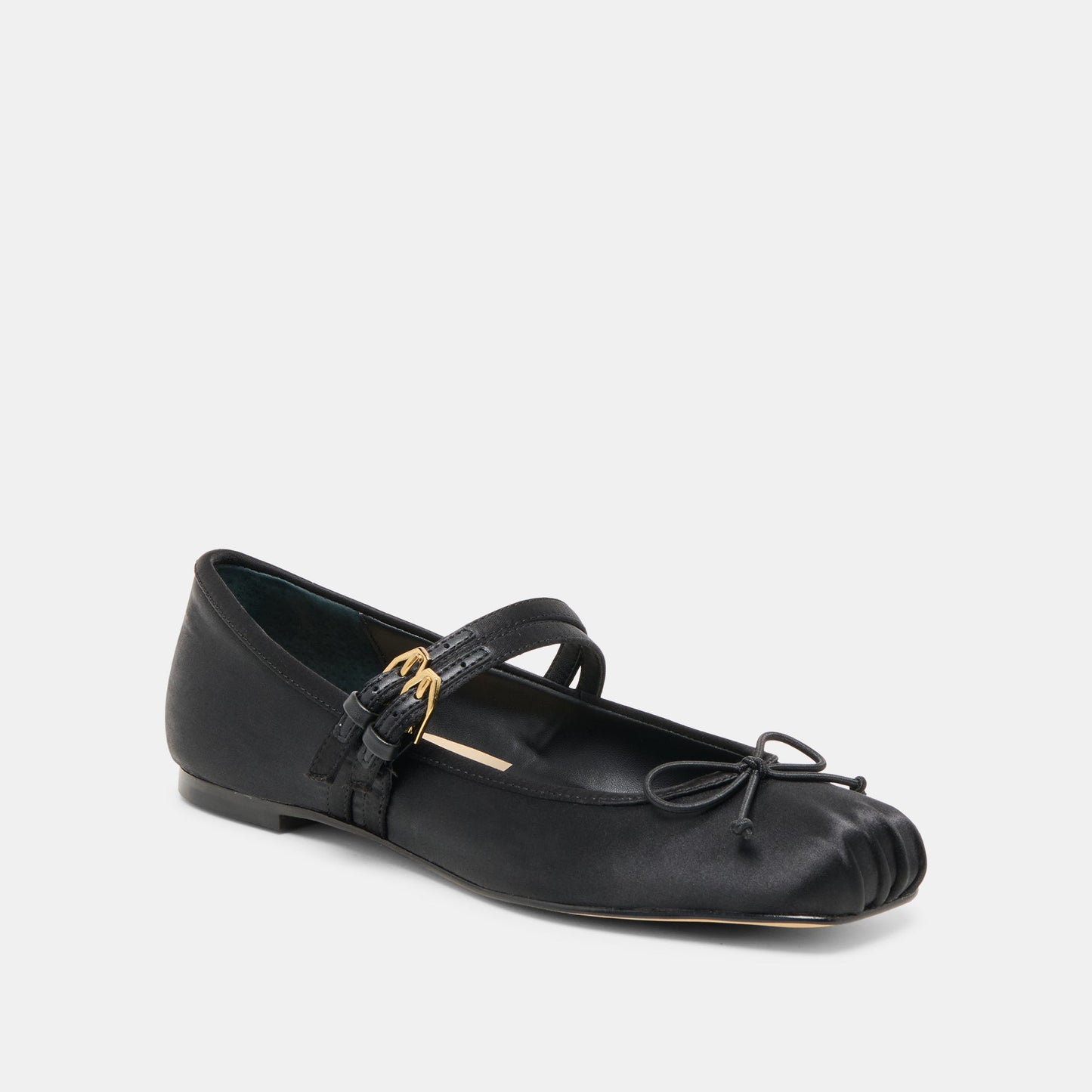 Dolce Vita Gibsen Onyx Satin Ballet Flats