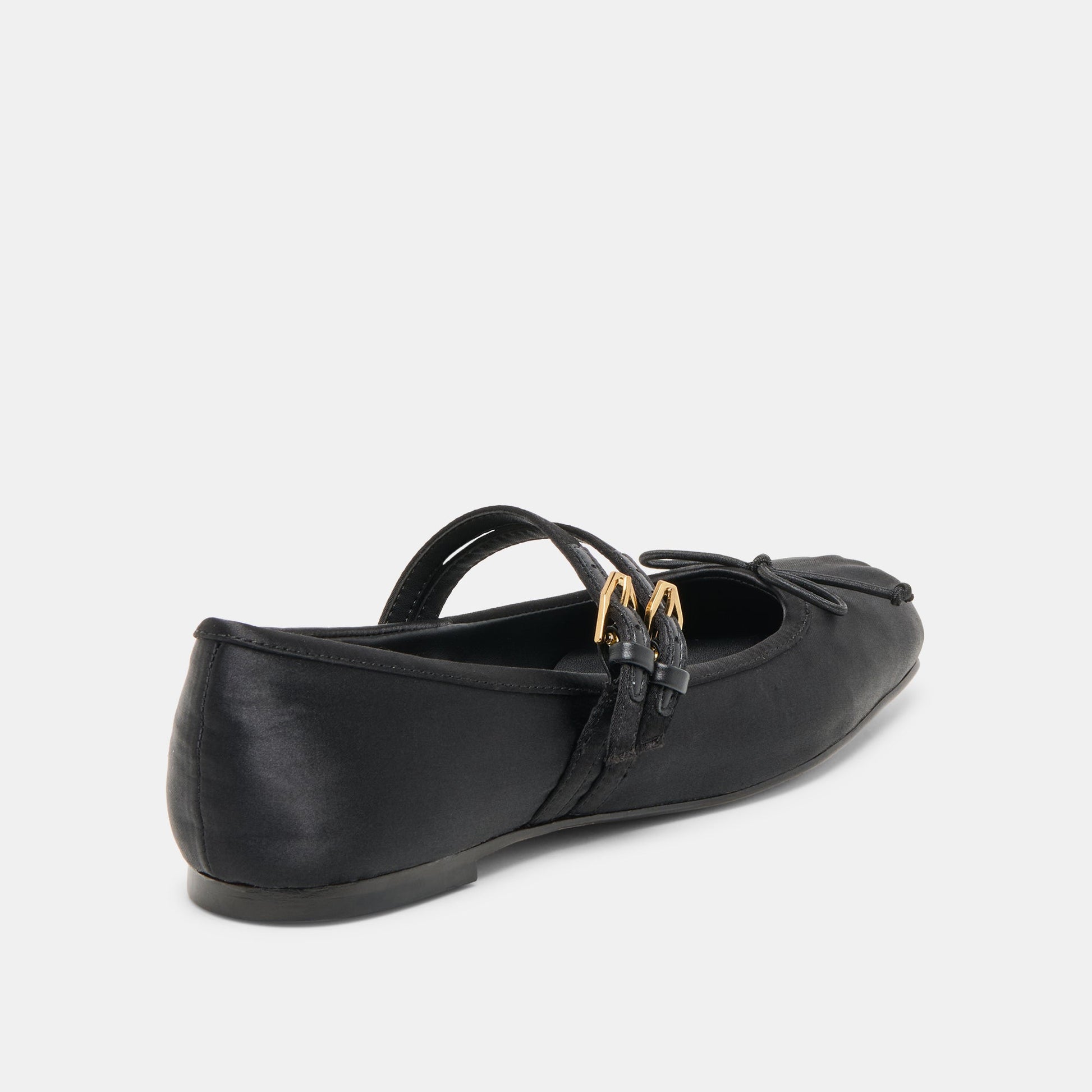 Dolce Vita Gibsen Onyx Satin Ballet Flats