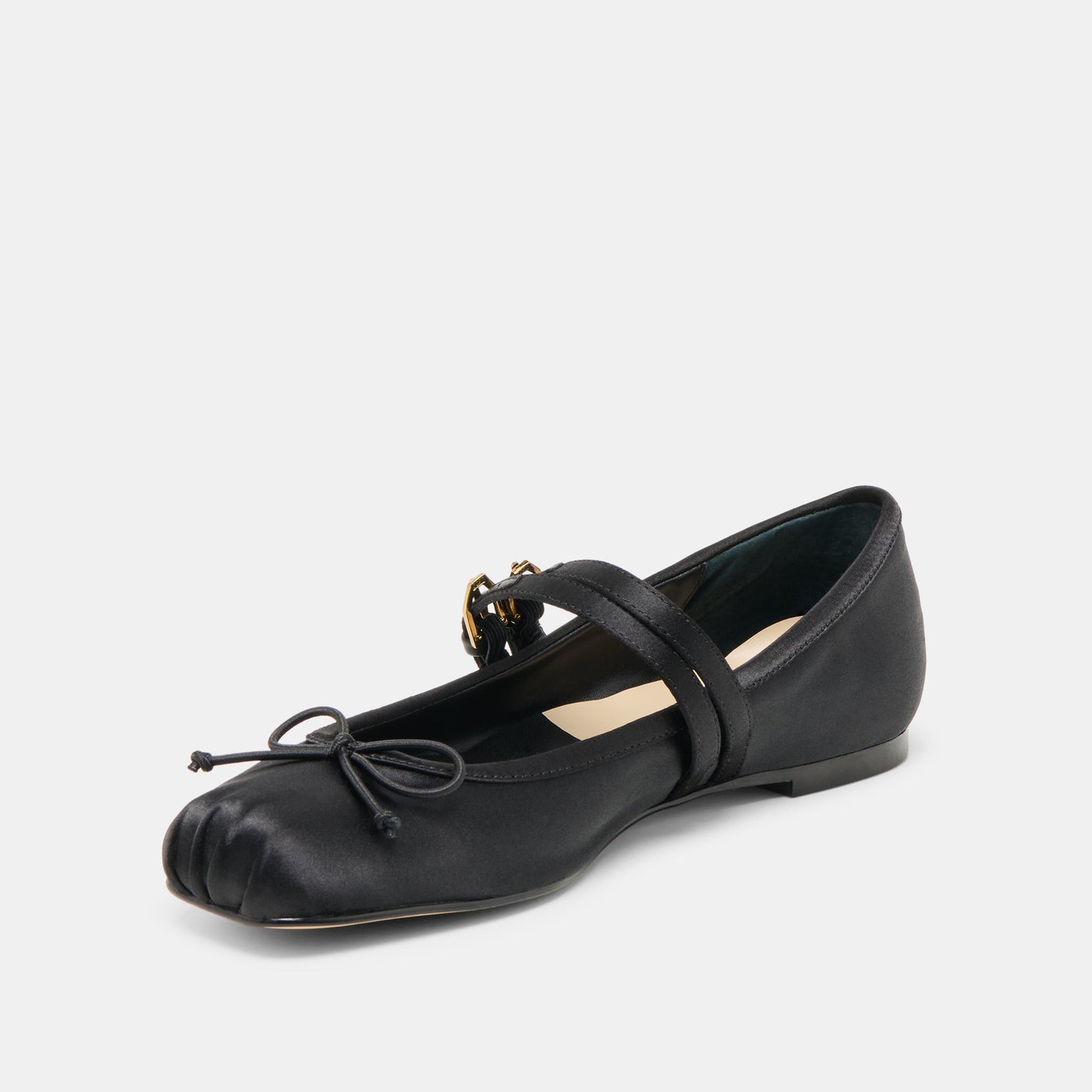Dolce Vita Gibsen Onyx Satin Ballet Flats