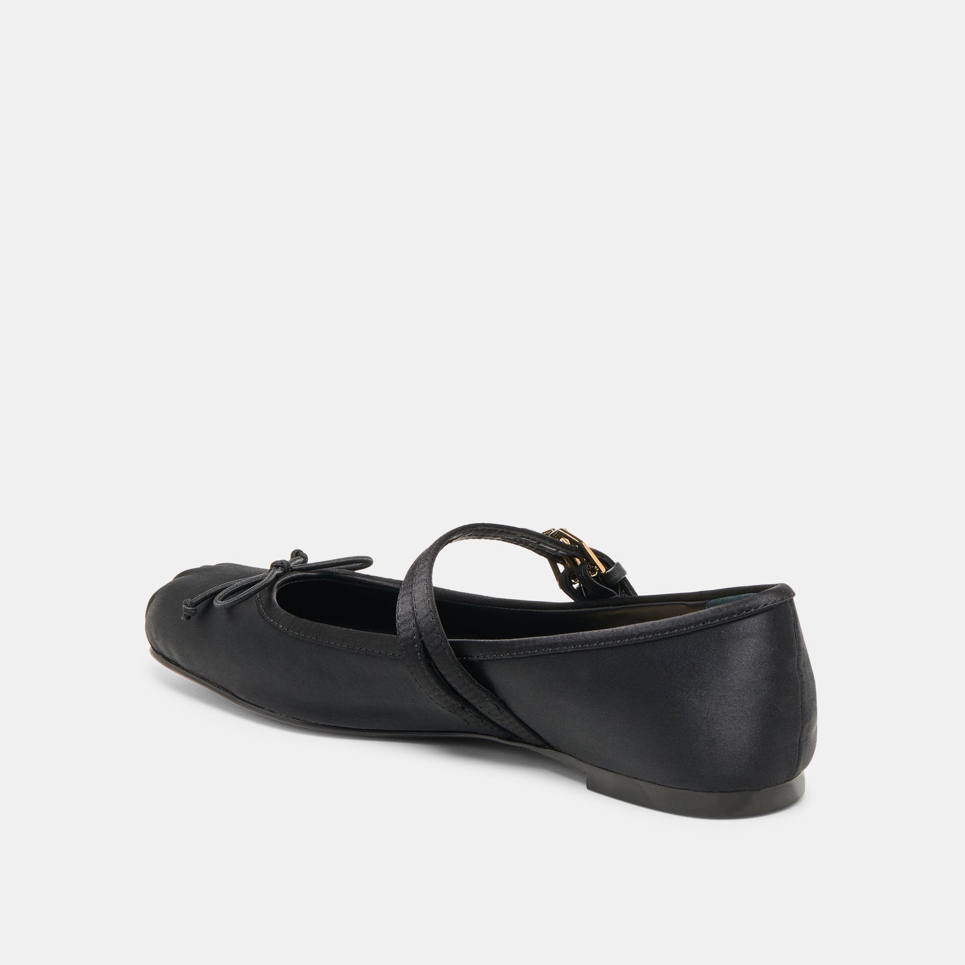 Dolce Vita Gibsen Onyx Satin Ballet Flats