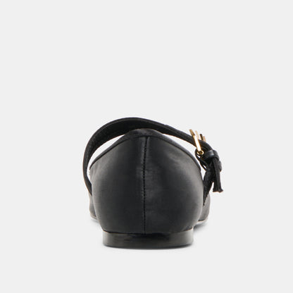 Dolce Vita Gibsen Onyx Satin Ballet Flats