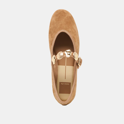 Dolce Vita Relan Lt Brown Suede Ballet Flats