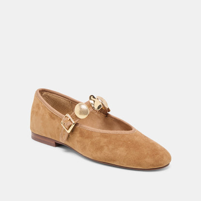 Dolce Vita Relan Lt Brown Suede Ballet Flats