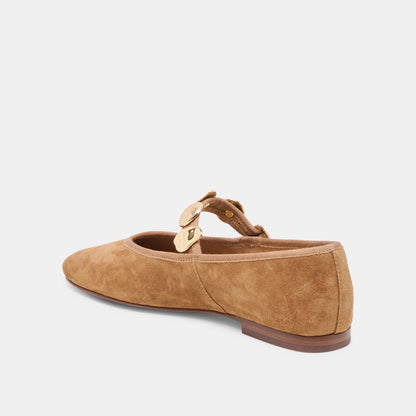 Dolce Vita Relan Lt Brown Suede Ballet Flats