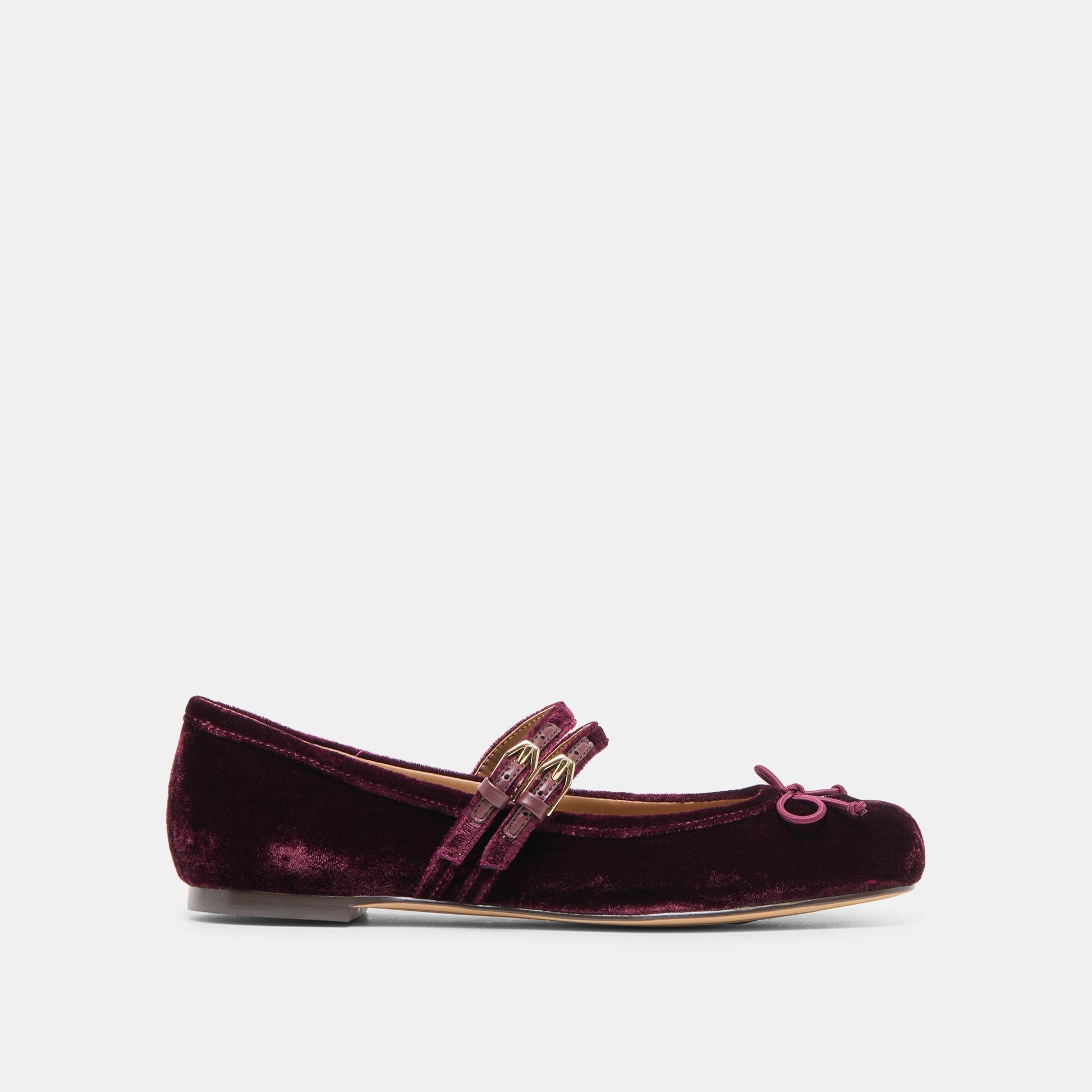 Dolce Vita Gibsen Burgundy Velvet Ballet Flats