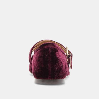 Dolce Vita Gibsen Burgundy Velvet Ballet Flats