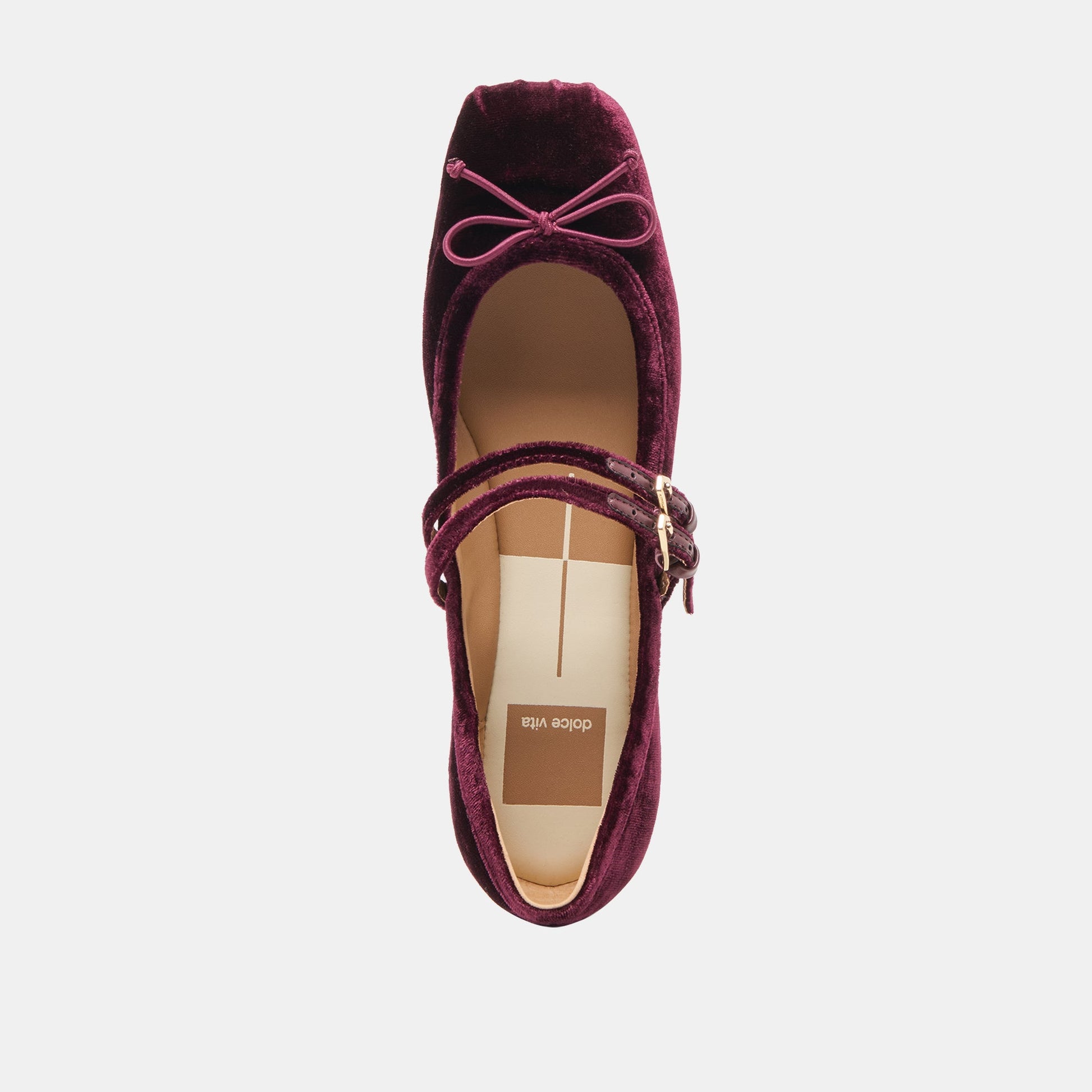 Dolce Vita Gibsen Burgundy Velvet Ballet Flats