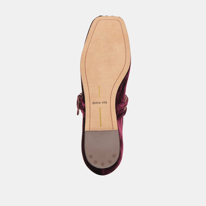 Dolce Vita Gibsen Burgundy Velvet Ballet Flats