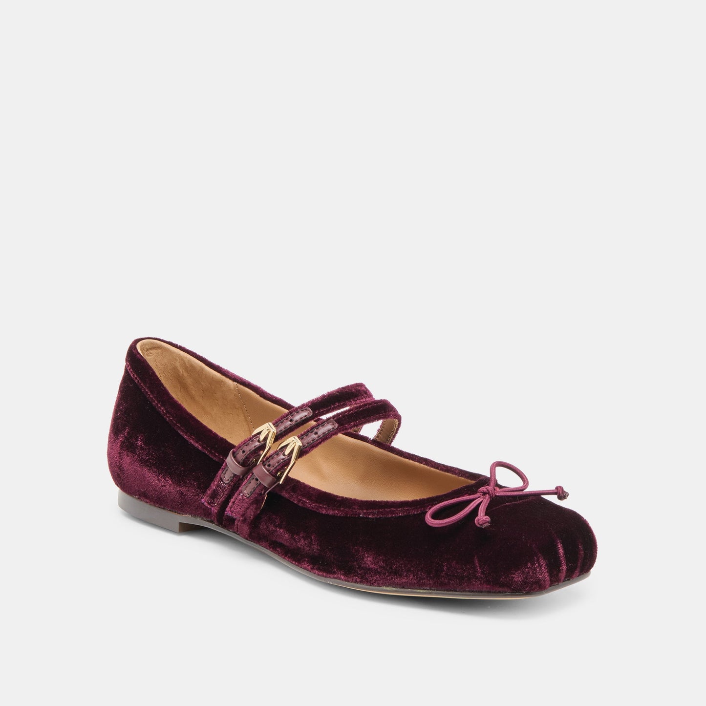 Dolce Vita Gibsen Burgundy Velvet Ballet Flats