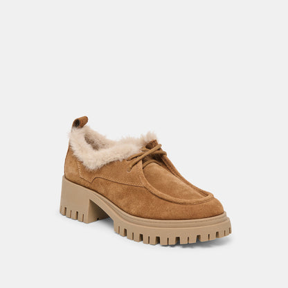 Dolce Vita Milza Plush Lt Brown Suede Loafers