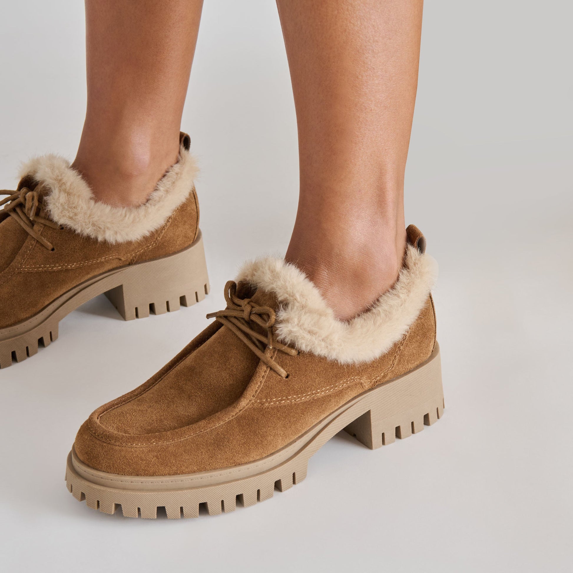 Dolce Vita Milza Plush Lt Brown Suede Loafers