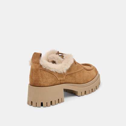 Dolce Vita Milza Plush Lt Brown Suede Loafers