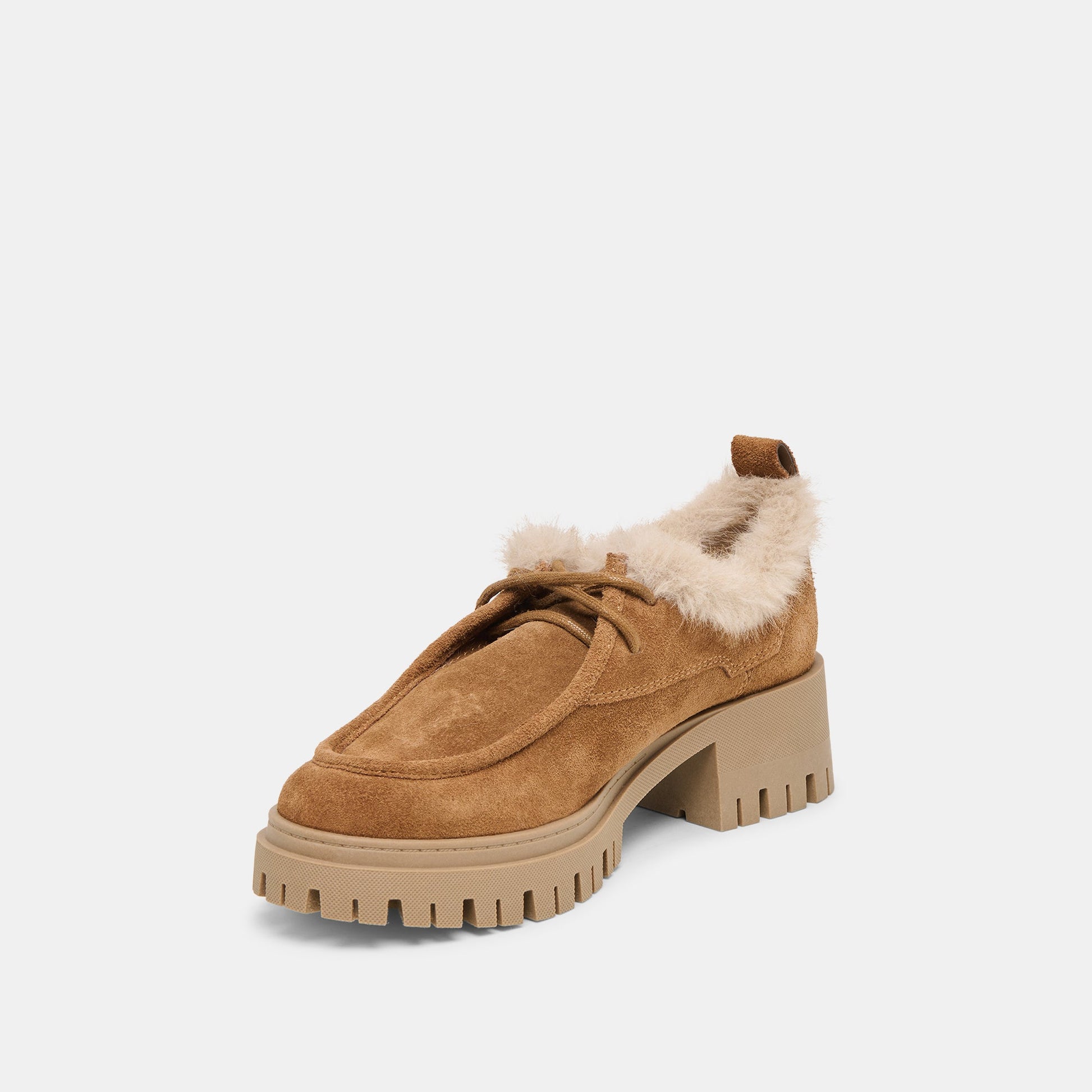 Dolce Vita Milza Plush Lt Brown Suede Loafers