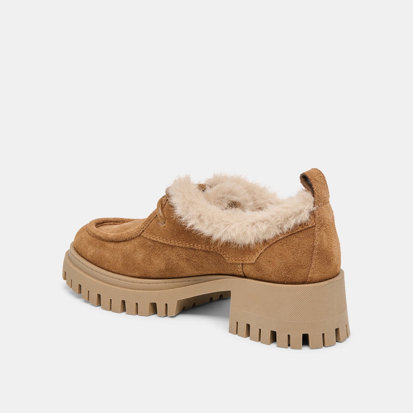 Dolce Vita Milza Plush Lt Brown Suede Loafers