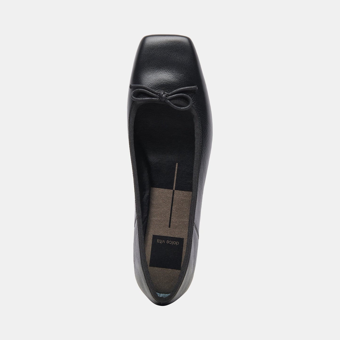 Dolce Vita ANISA Wide Black Leather Ballet Flats