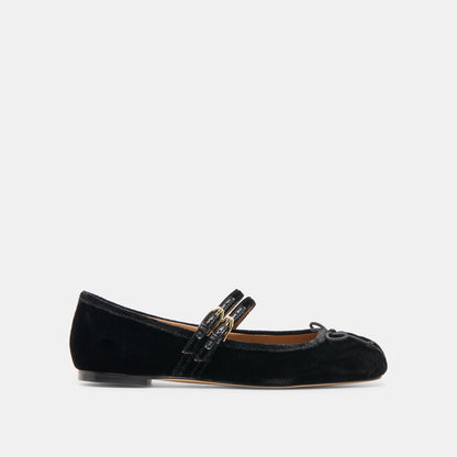 Dolce Vita Gibsen Nero Velvet Ballet Flats