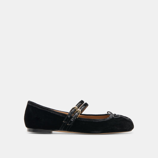 Dolce Vita Gibsen Nero Velvet Ballet Flats