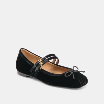 Dolce Vita Gibsen Nero Velvet Ballet Flats
