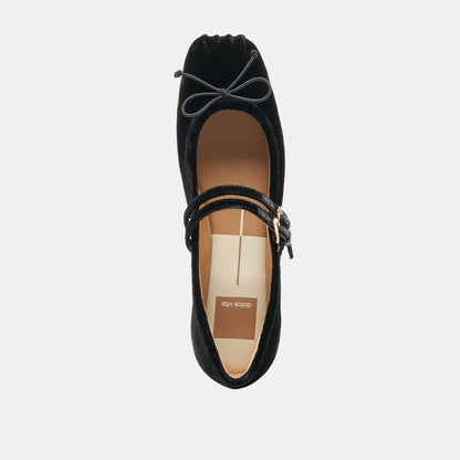 Dolce Vita Gibsen Nero Velvet Ballet Flats