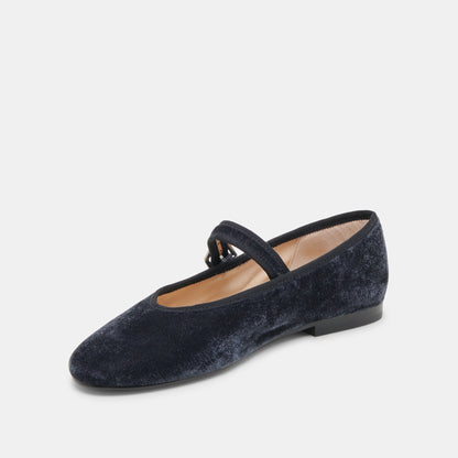 Dolce Vita ROSLYN BALLET FLATS DUSTY BLUE VELVET