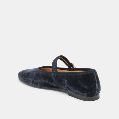 Dolce Vita ROSLYN BALLET FLATS DUSTY BLUE VELVET