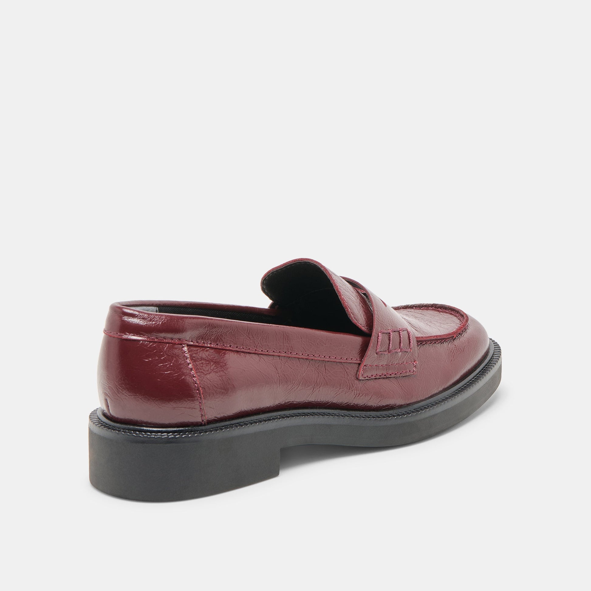 Dolce Vita Tiggy Oxblood Crinkle Patent Loafers
