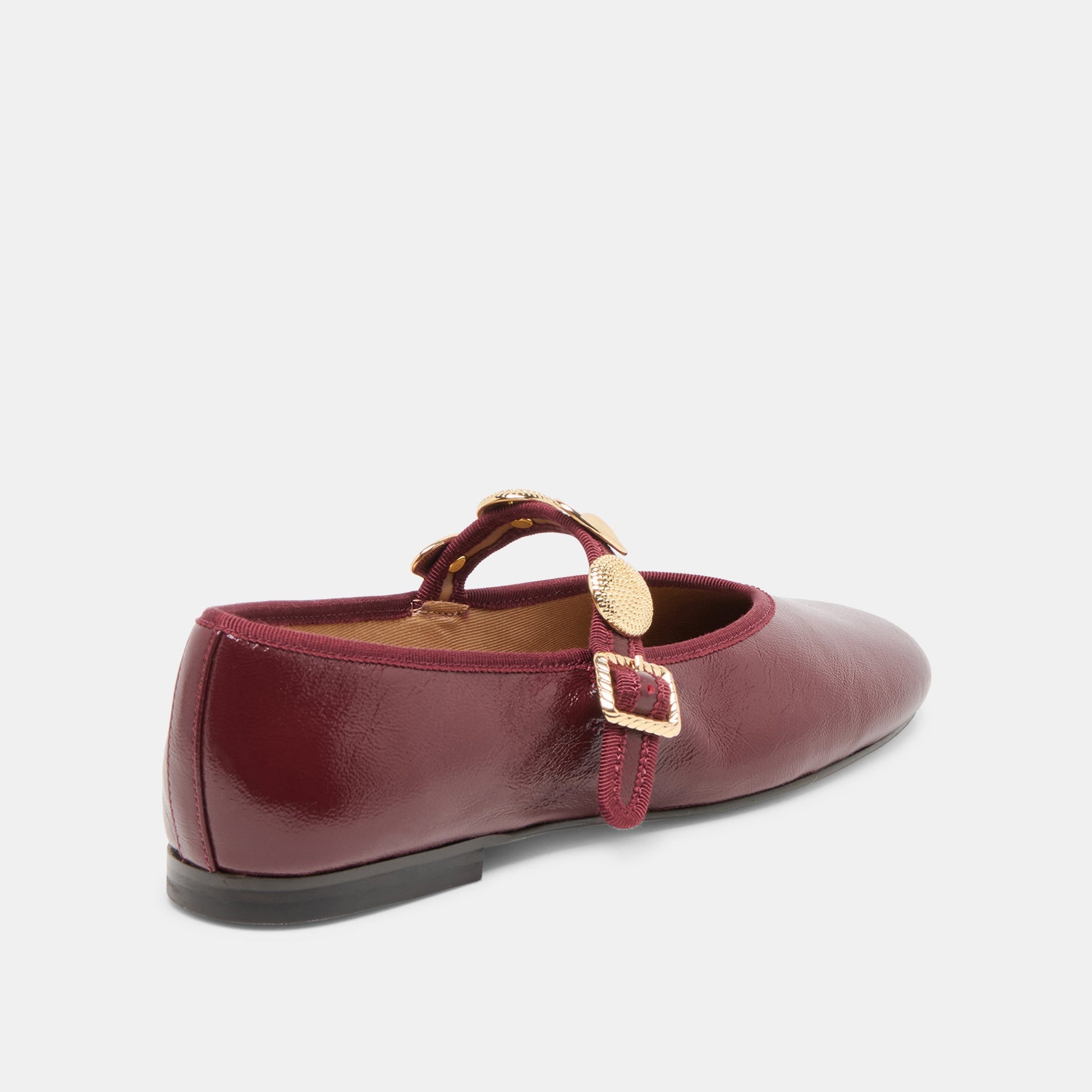 Dolce Vita Relan Oxblood Leather Ballet Flats