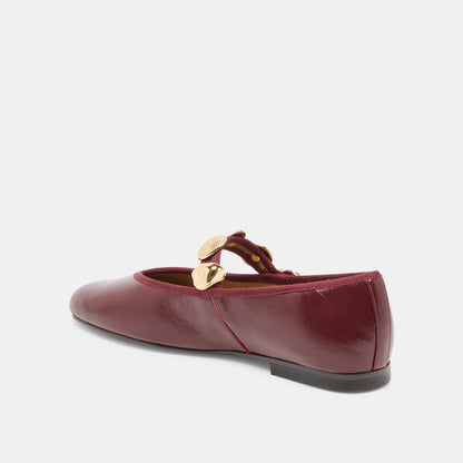 Dolce Vita Relan Oxblood Leather Ballet Flats