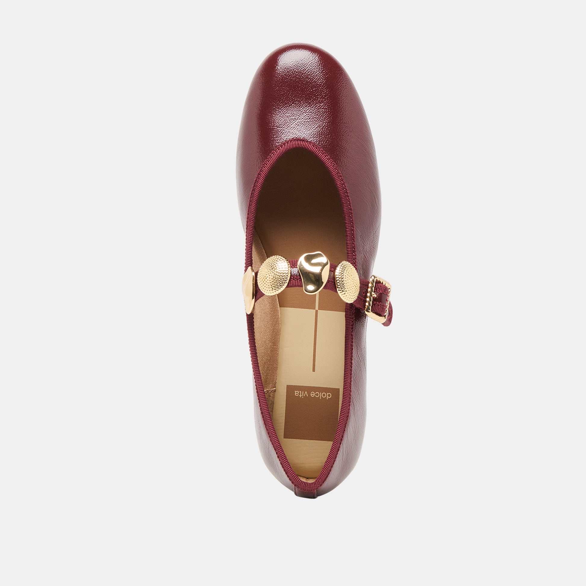 Dolce Vita Relan Oxblood Leather Ballet Flats