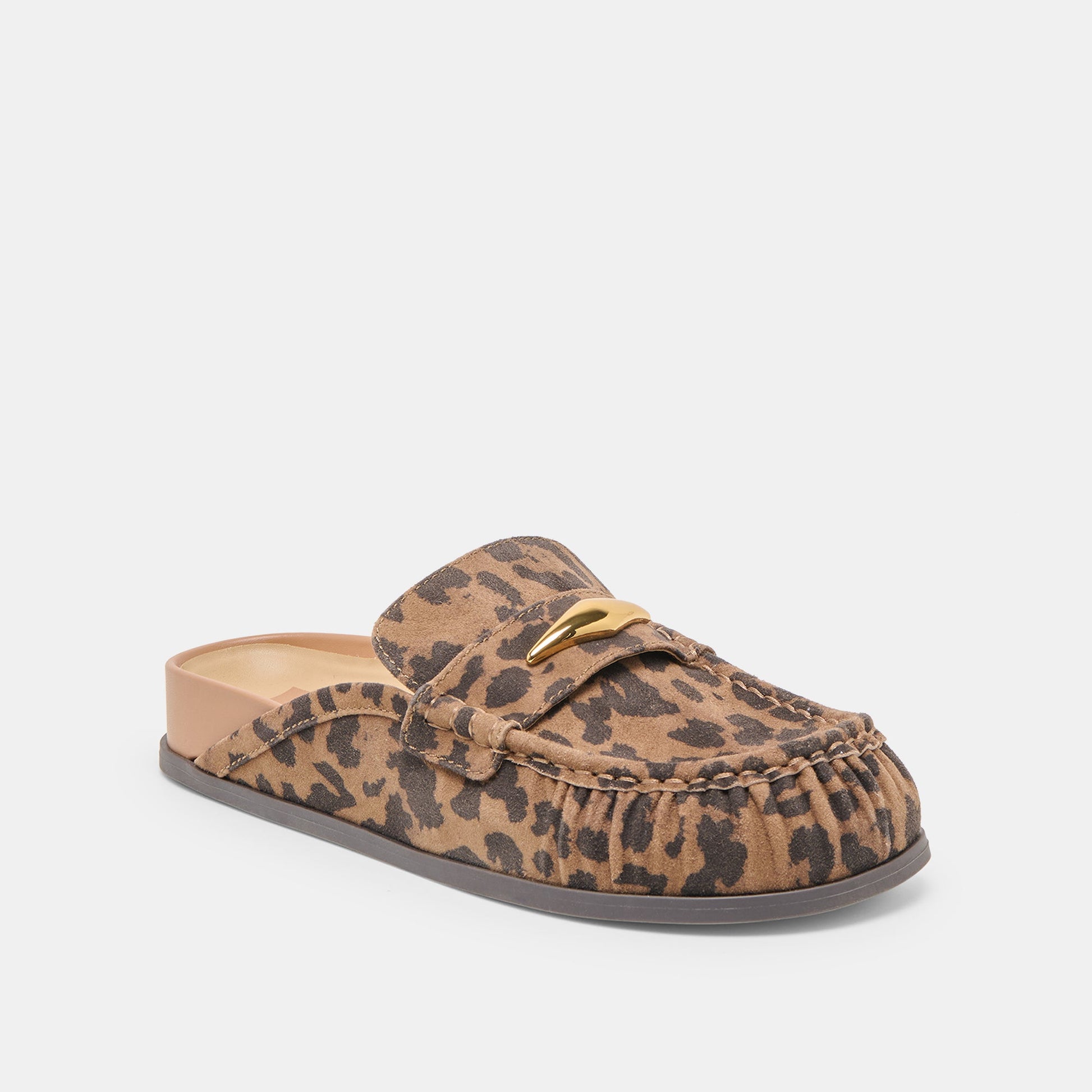 Dolce Vita Jodero Brown Leopard Printed Suede Flats