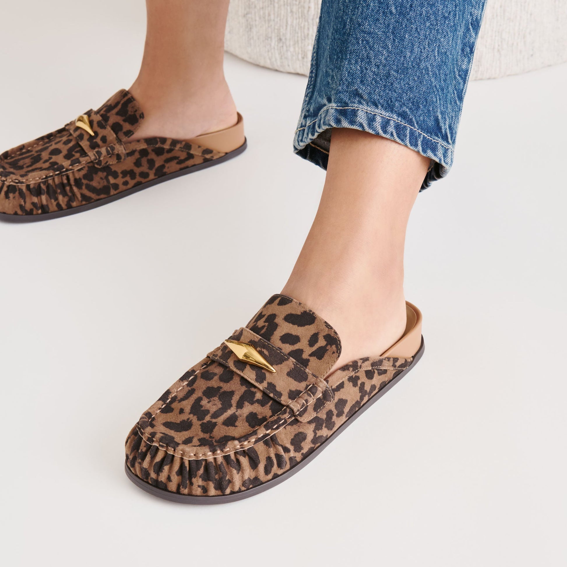 Dolce Vita Jodero Brown Leopard Printed Suede Flats