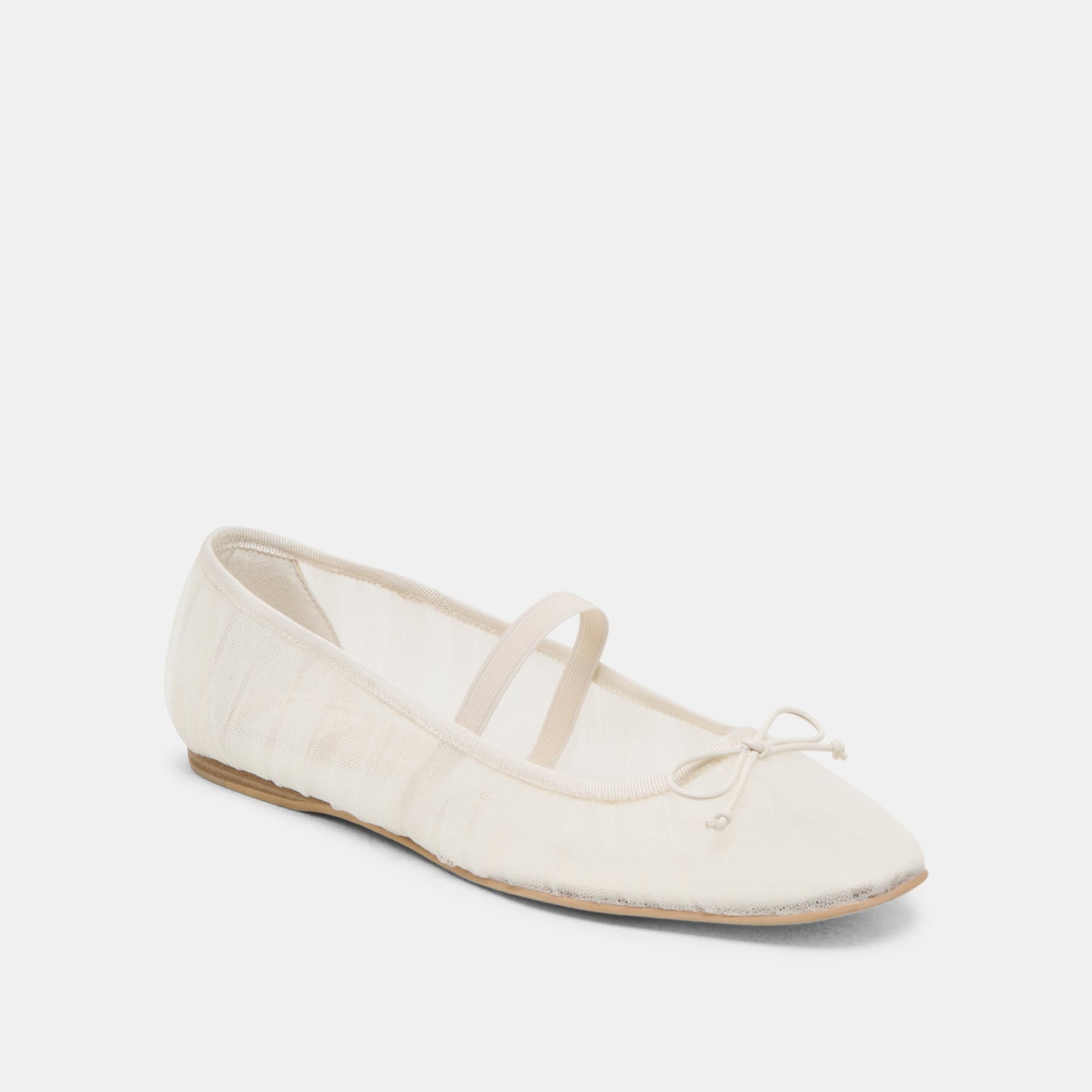 Dolce Vita Raeven White Tulle Ballet Flats