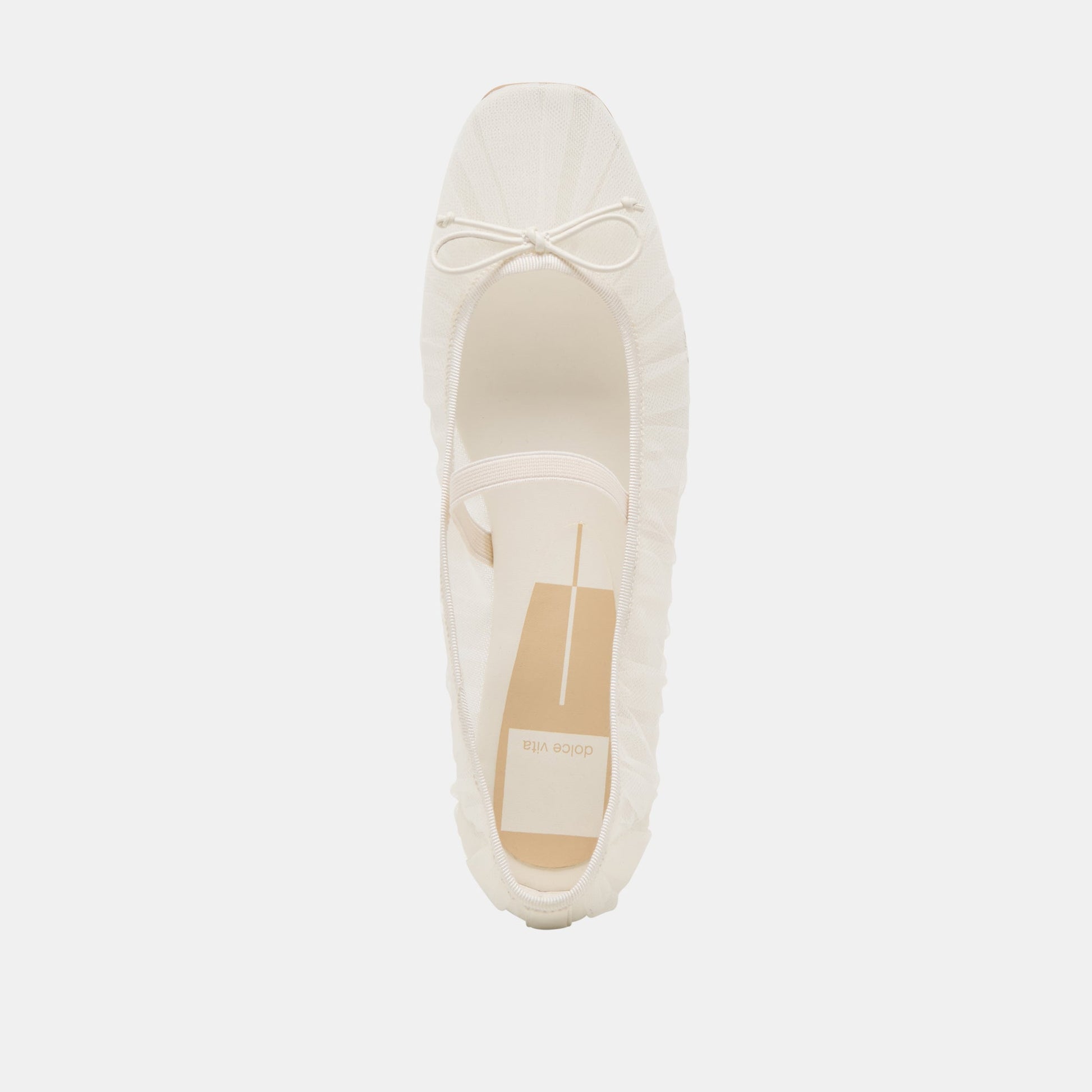 Dolce Vita Raeven White Tulle Ballet Flats