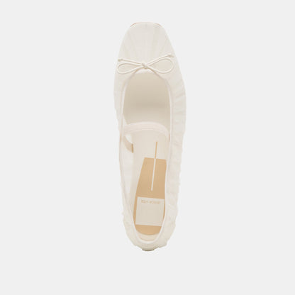 Dolce Vita Raeven White Tulle Ballet Flats