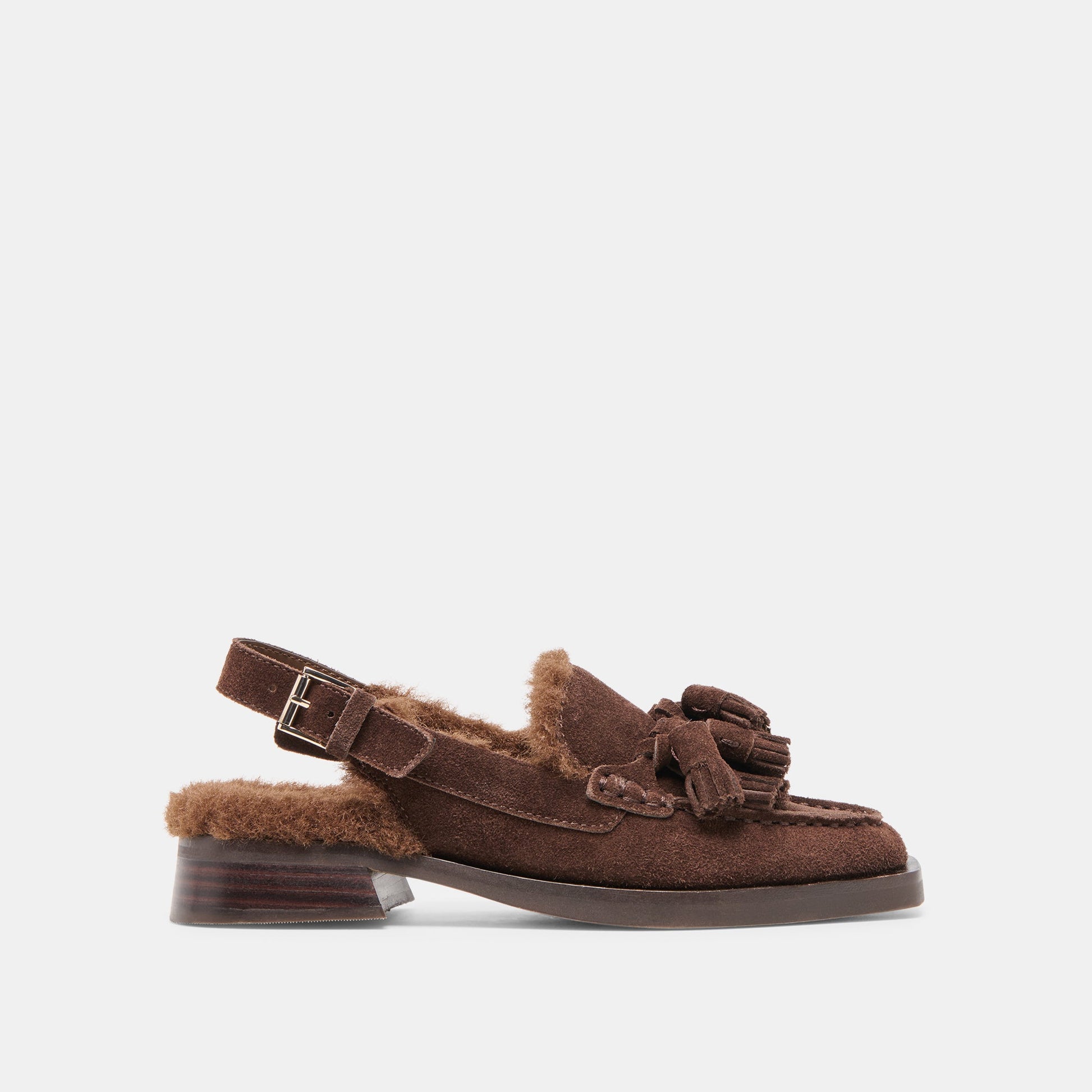 Dolce Vita Hamlit Plush Dk Brown Suede Loafers