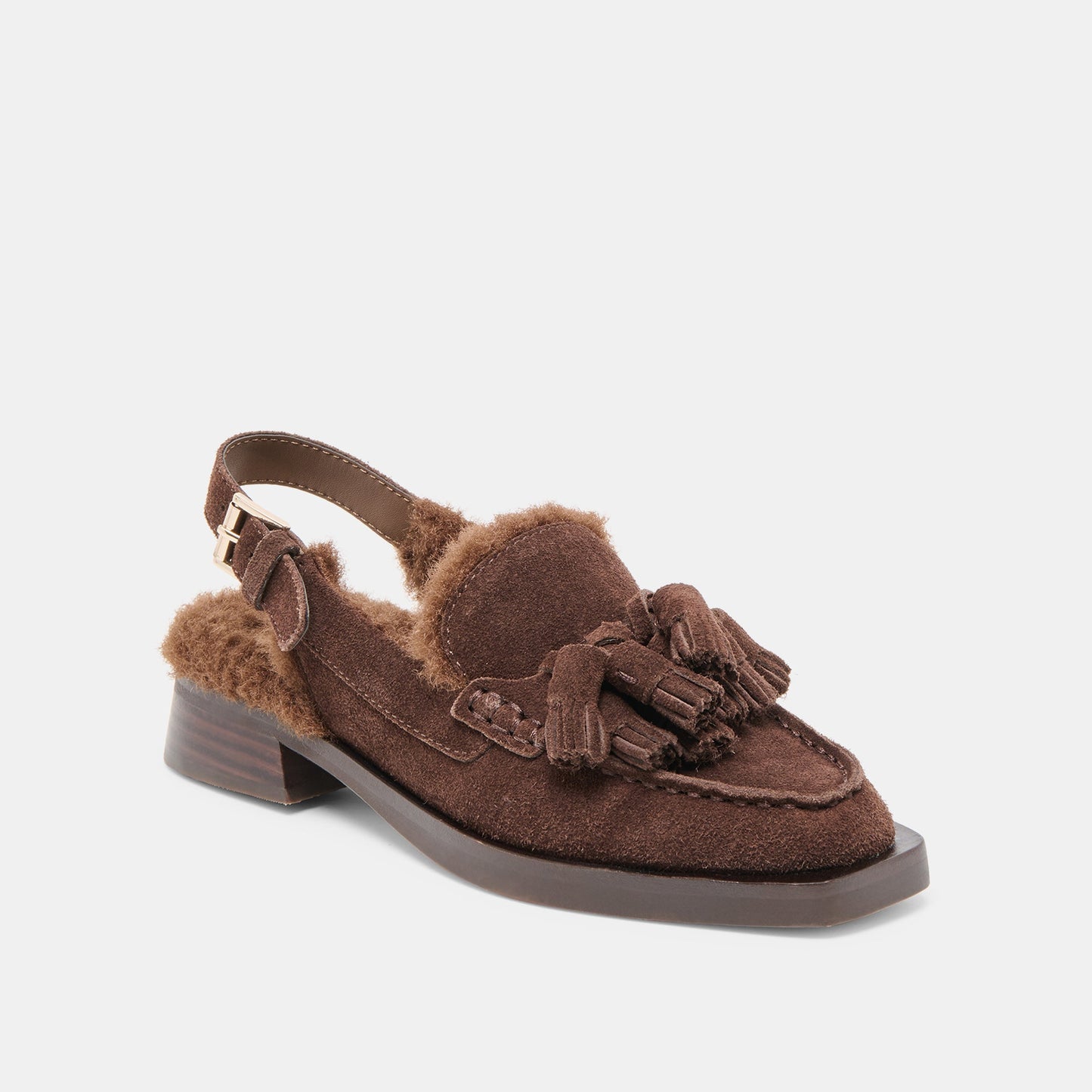 Dolce Vita Hamlit Plush Dk Brown Suede Loafers