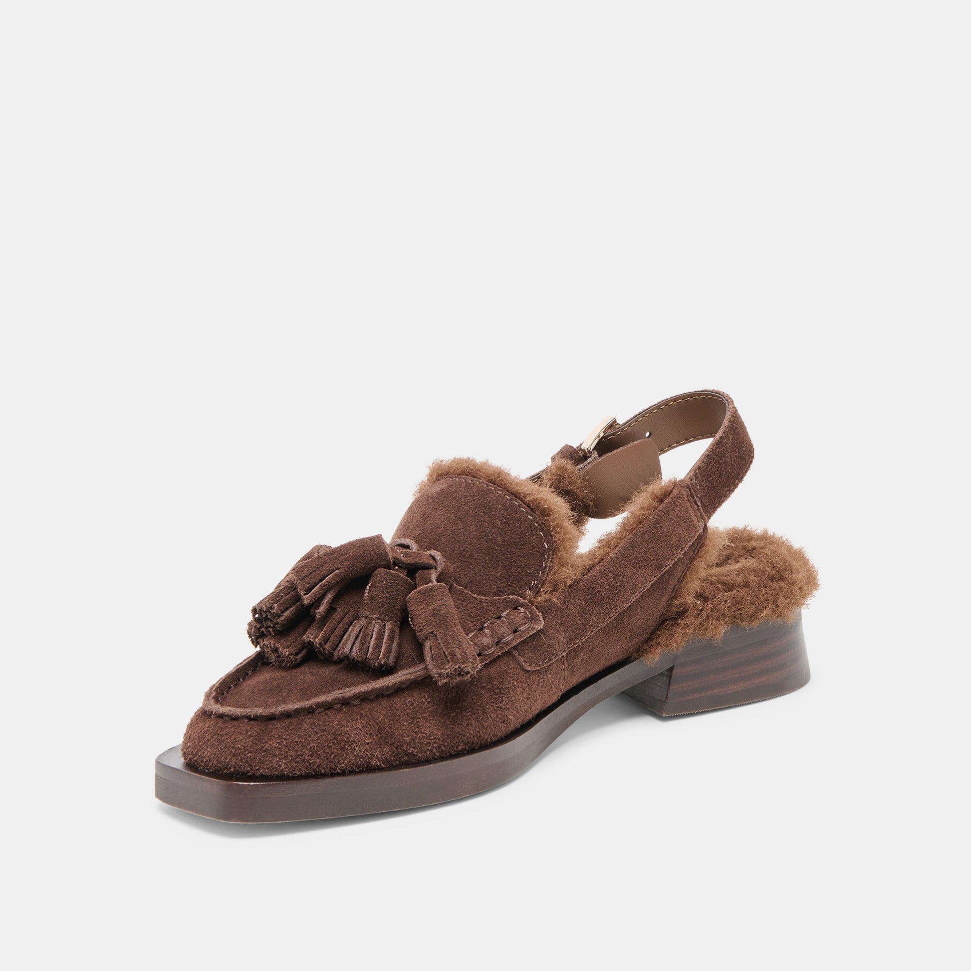 Dolce Vita Hamlit Plush Dk Brown Suede Loafers