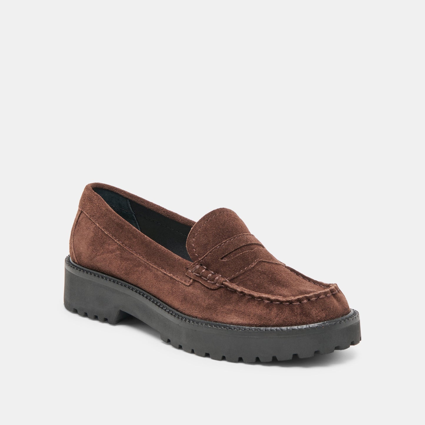 Dolce Vita Merek Dk Brown Suede Loafers