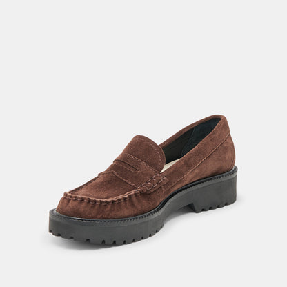 Dolce Vita Merek Dk Brown Suede Loafers