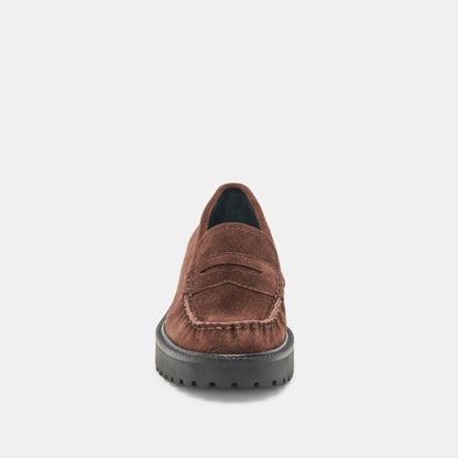 Dolce Vita Merek Dk Brown Suede Loafers