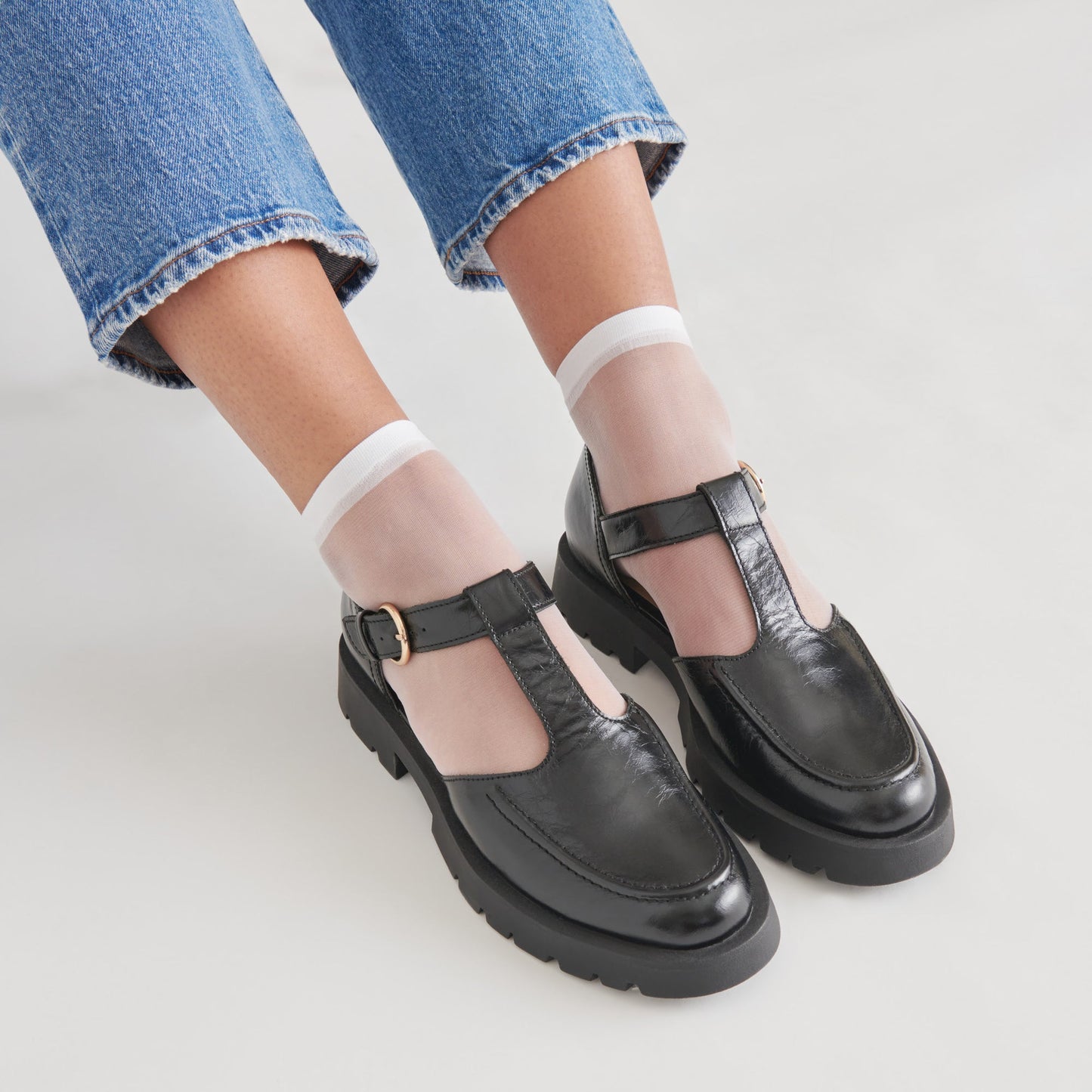 Dolce Vita EMILIO FLATS MIDNIGHT CRINKLE PATENT LEATHER