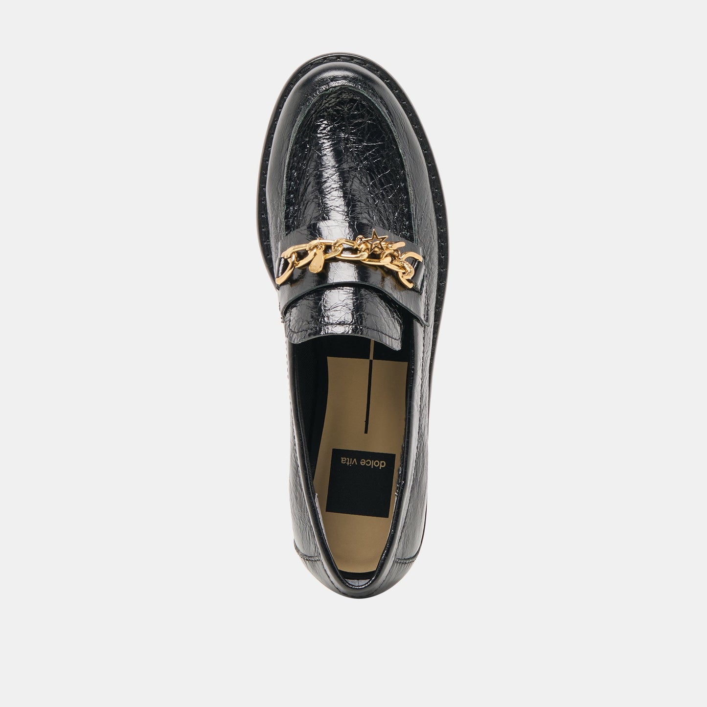 Dolce Vita Waylen Midnight Crinkle Patent Loafers
