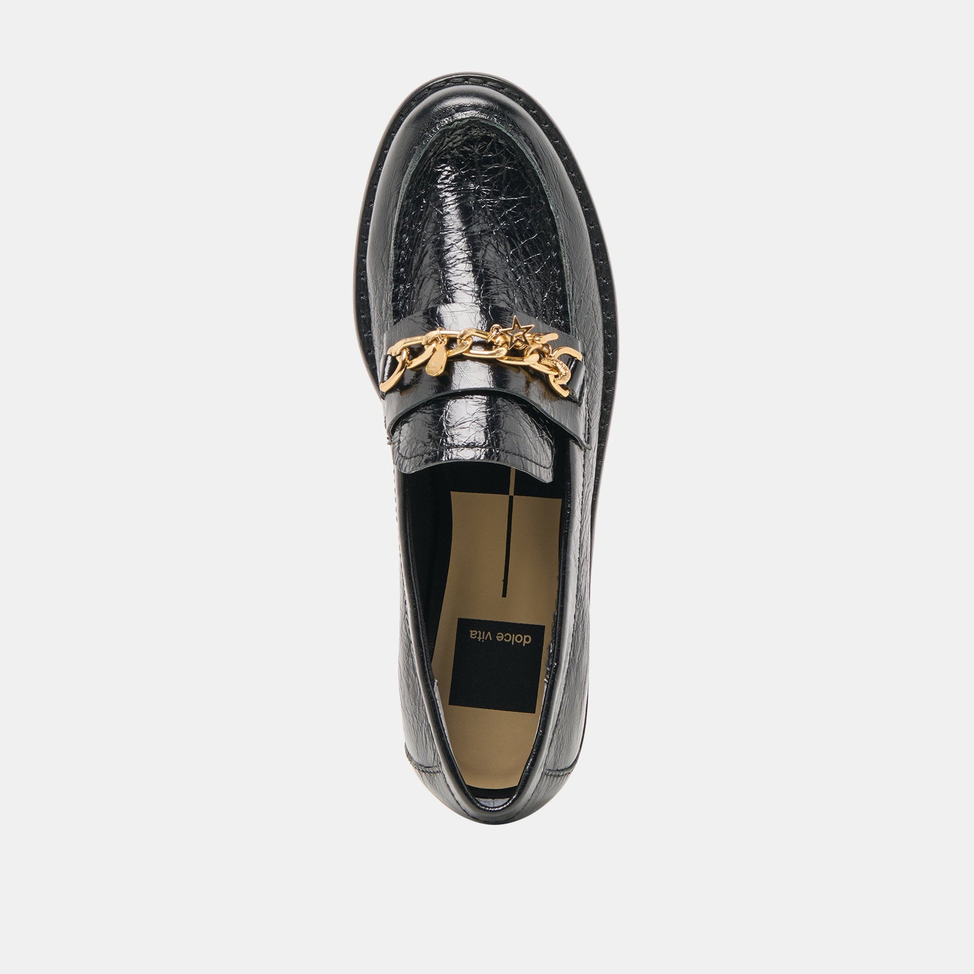 Dolce Vita Waylen Midnight Crinkle Patent Loafers
