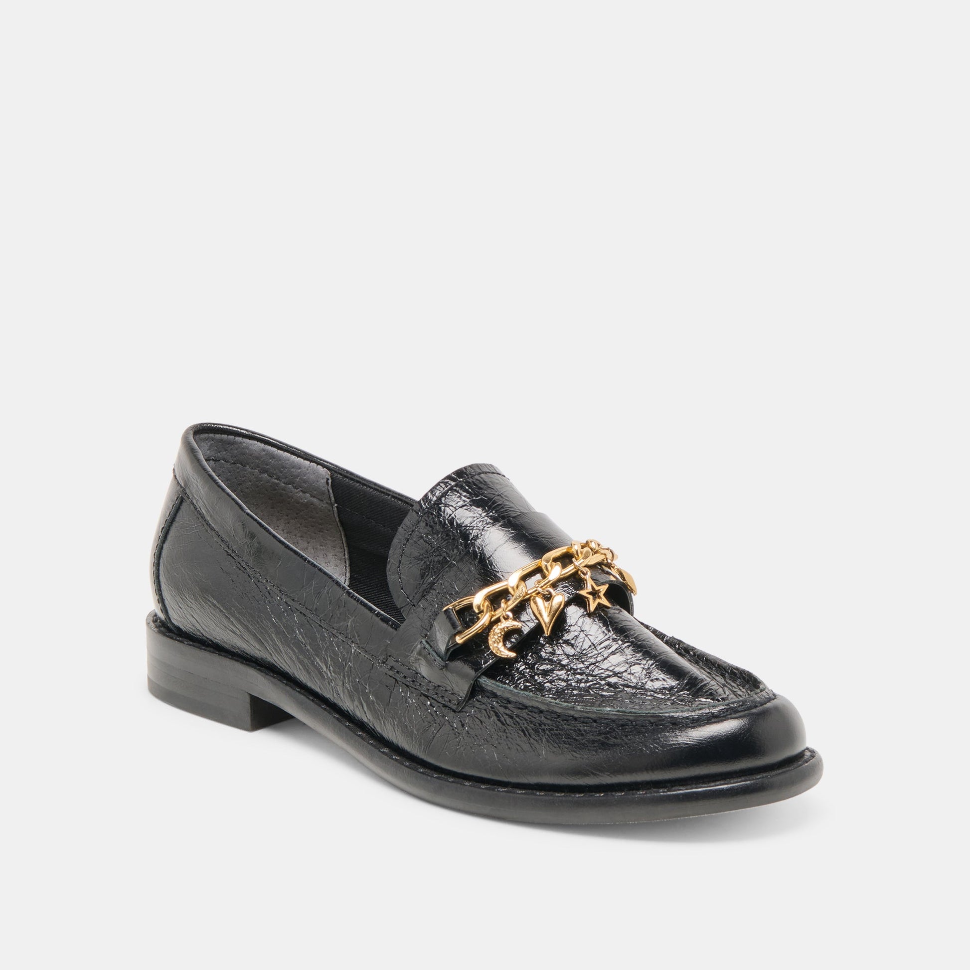 Dolce Vita Waylen Midnight Crinkle Patent Loafers