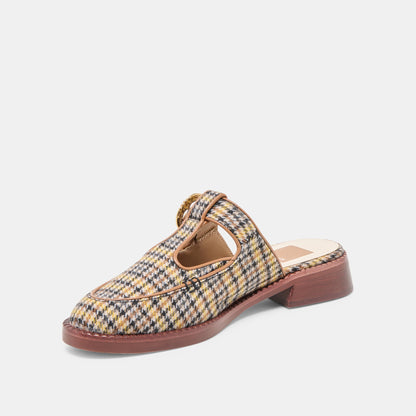 Dolce Vita Harlah Yellow Plaid Tweed Flats