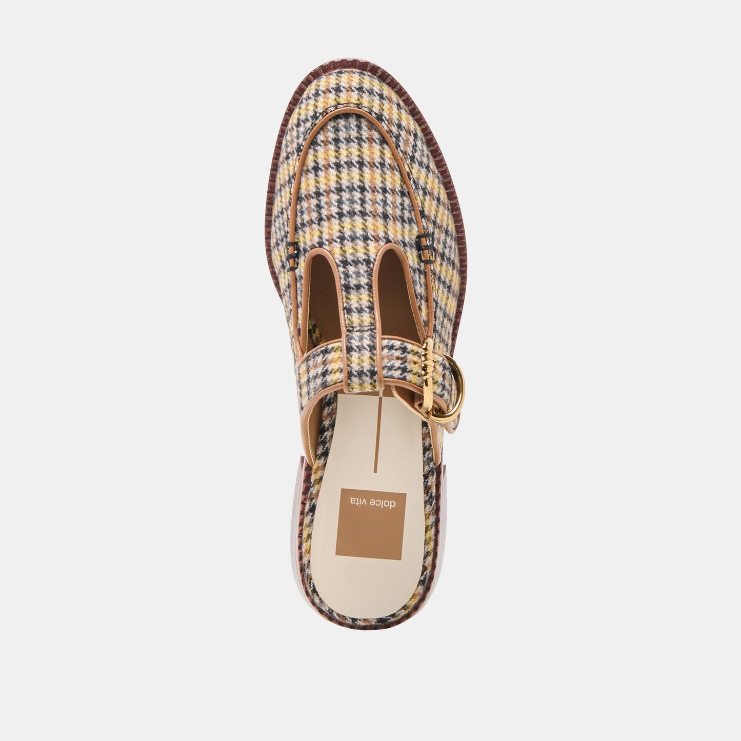 Dolce Vita Harlah Yellow Plaid Tweed Flats