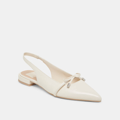 Dolce Vita PAYGE FLATS OFF WHITE CRINKLE PATENT