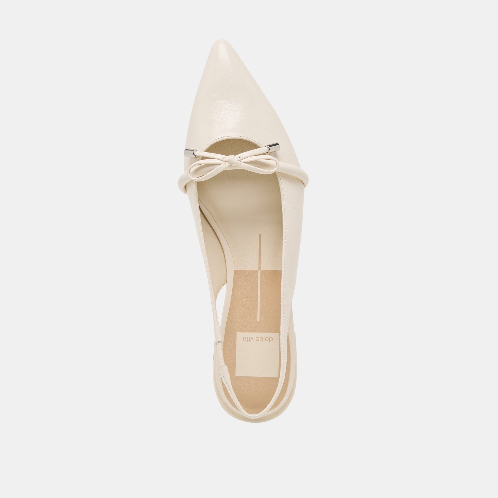Dolce Vita PAYGE FLATS OFF WHITE CRINKLE PATENT