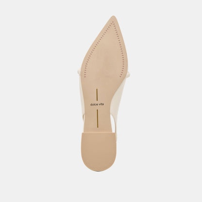 Dolce Vita PAYGE FLATS OFF WHITE CRINKLE PATENT